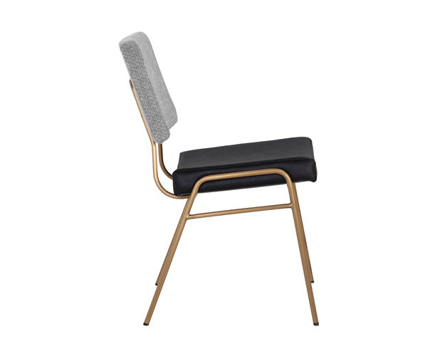 Sunpan Brinley Dining Chair Gold - Nightfall Black / Chacha Grey