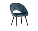 Sunpan Capaldi Dining Chair In Nono Petrol/Shitake/Tapenade Gold