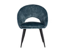 Sunpan Capaldi Dining Chair In Nono Petrol/Shitake/Tapenade Gold