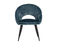 Sunpan Capaldi Dining Chair In Nono Petrol/Shitake/Tapenade Gold