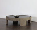 Sunpan Brunetto Coffee Table in Ash Grey/Dark Brown - Large