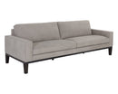 Sunpan Davilo Sofa in Light Grey Leather/Midnight Blue Leather