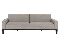Sunpan Davilo Sofa in Light Grey Leather/Midnight Blue Leather
