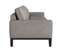 Sunpan Davilo Sofa in Light Grey Leather/Midnight Blue Leather
