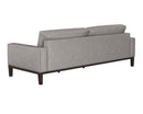 Sunpan Davilo Sofa in Light Grey Leather/Midnight Blue Leather
