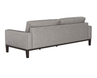 Sunpan Davilo Sofa in Light Grey Leather/Midnight Blue Leather