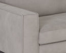 Sunpan Davilo Sofa in Light Grey Leather/Midnight Blue Leather