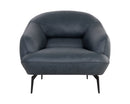 Sunpan Armani Armchair in Cognac Leather/Midnight Blue Leather