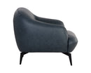 Sunpan Armani Armchair in Cognac Leather/Midnight Blue Leather