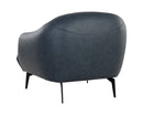 Sunpan Armani Armchair in Cognac Leather/Midnight Blue Leather