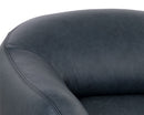 Sunpan Armani Armchair in Cognac Leather/Midnight Blue Leather