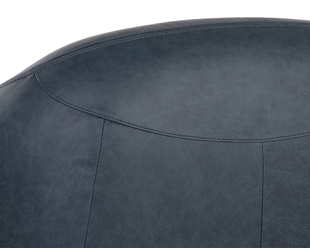 Sunpan Armani Armchair in Cognac Leather/Midnight Blue Leather