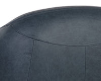 Sunpan Armani Armchair in Cognac Leather/Midnight Blue Leather