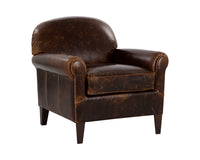 Sunpan Bastoni Lounge Chair in Chocolate Leather