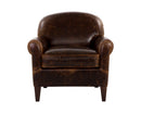 Sunpan Bastoni Lounge Chair in Chocolate Leather