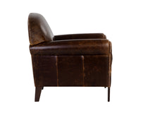 Sunpan Bastoni Lounge Chair in Chocolate Leather