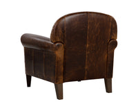 Sunpan Bastoni Lounge Chair in Chocolate Leather