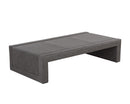 Sunpan Barella Coffee Table in Cognac Leather/Vintage Charcoal Leather