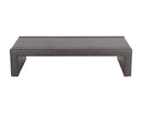 Sunpan Barella Coffee Table in Cognac Leather/Vintage Charcoal Leather