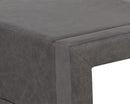 Sunpan Barella Coffee Table in Cognac Leather/Vintage Charcoal Leather