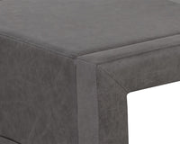 Sunpan Barella Coffee Table in Cognac Leather/Vintage Charcoal Leather