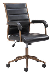 Zuo Modern Auction Office Chair in Vintage Black/Espresso