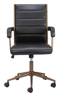 Zuo Modern Auction Office Chair in Vintage Black/Espresso