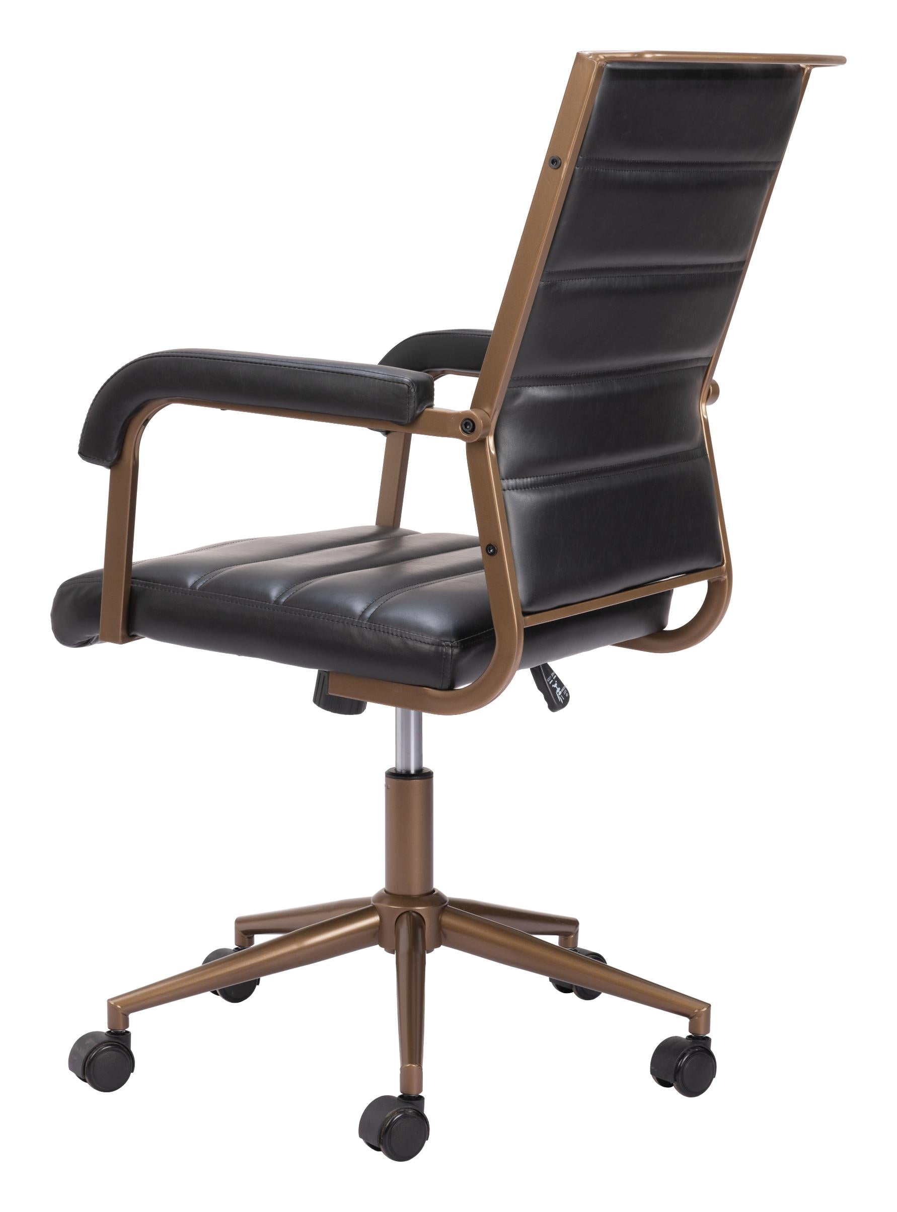 Zuo Modern Auction Office Chair in Vintage Black/Espresso