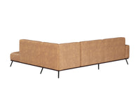 Sunpan Brandi Sofa Chaise in Camel Leather