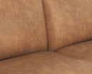 Sunpan Brandi Sofa Chaise in Camel Leather