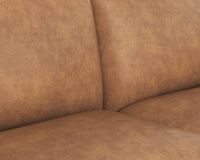Sunpan Brandi Sofa Chaise in Camel Leather