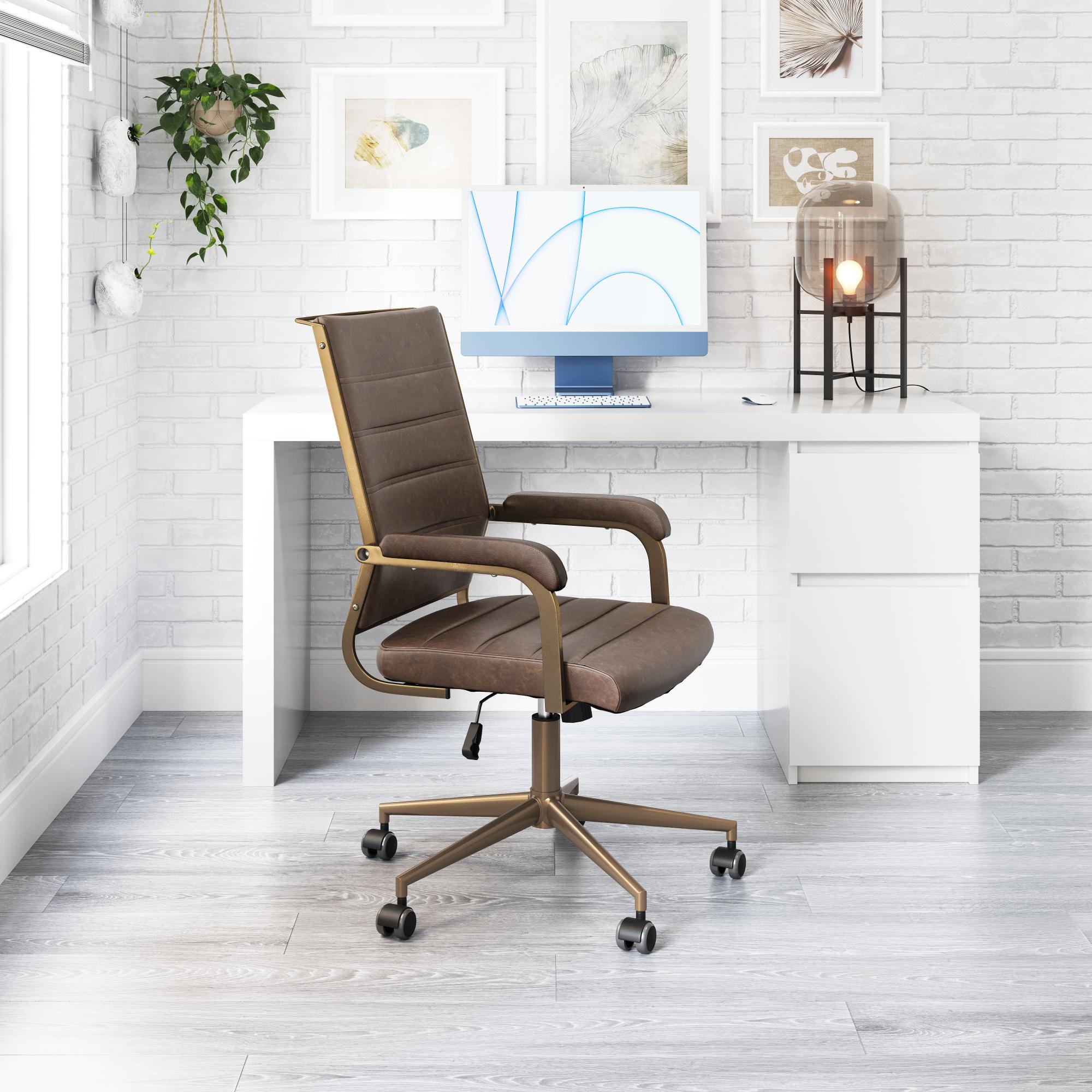 Zuo Modern Auction Office Chair in Vintage Black/Espresso