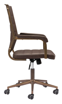 Zuo Modern Auction Office Chair in Vintage Black/Espresso
