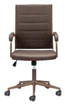 Zuo Modern Auction Office Chair in Vintage Black/Espresso
