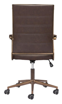 Zuo Modern Auction Office Chair in Vintage Black/Espresso