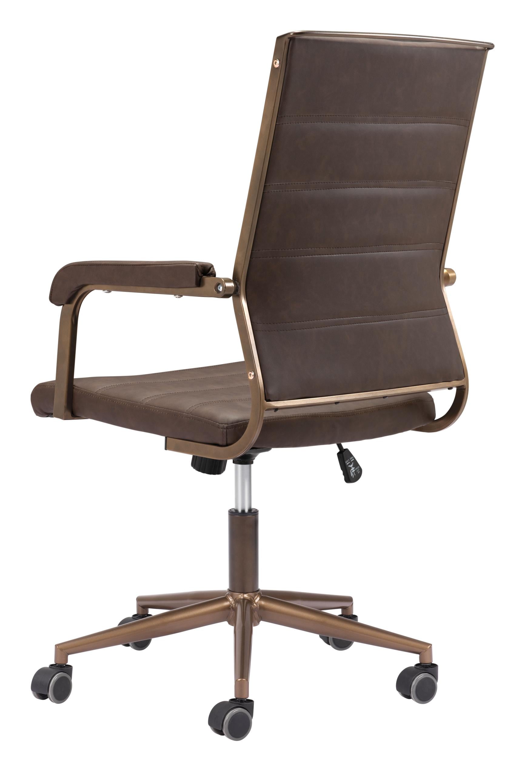 Zuo Modern Auction Office Chair in Vintage Black/Espresso