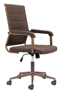 Zuo Modern Auction Office Chair in Vintage Black/Espresso