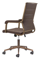 Zuo Modern Auction Office Chair in Vintage Black/Espresso