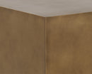 Sunpan Blakely End Table in Antique Brass / Gunmetal