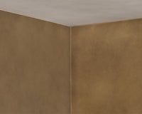 Sunpan Blakely End Table in Antique Brass / Gunmetal