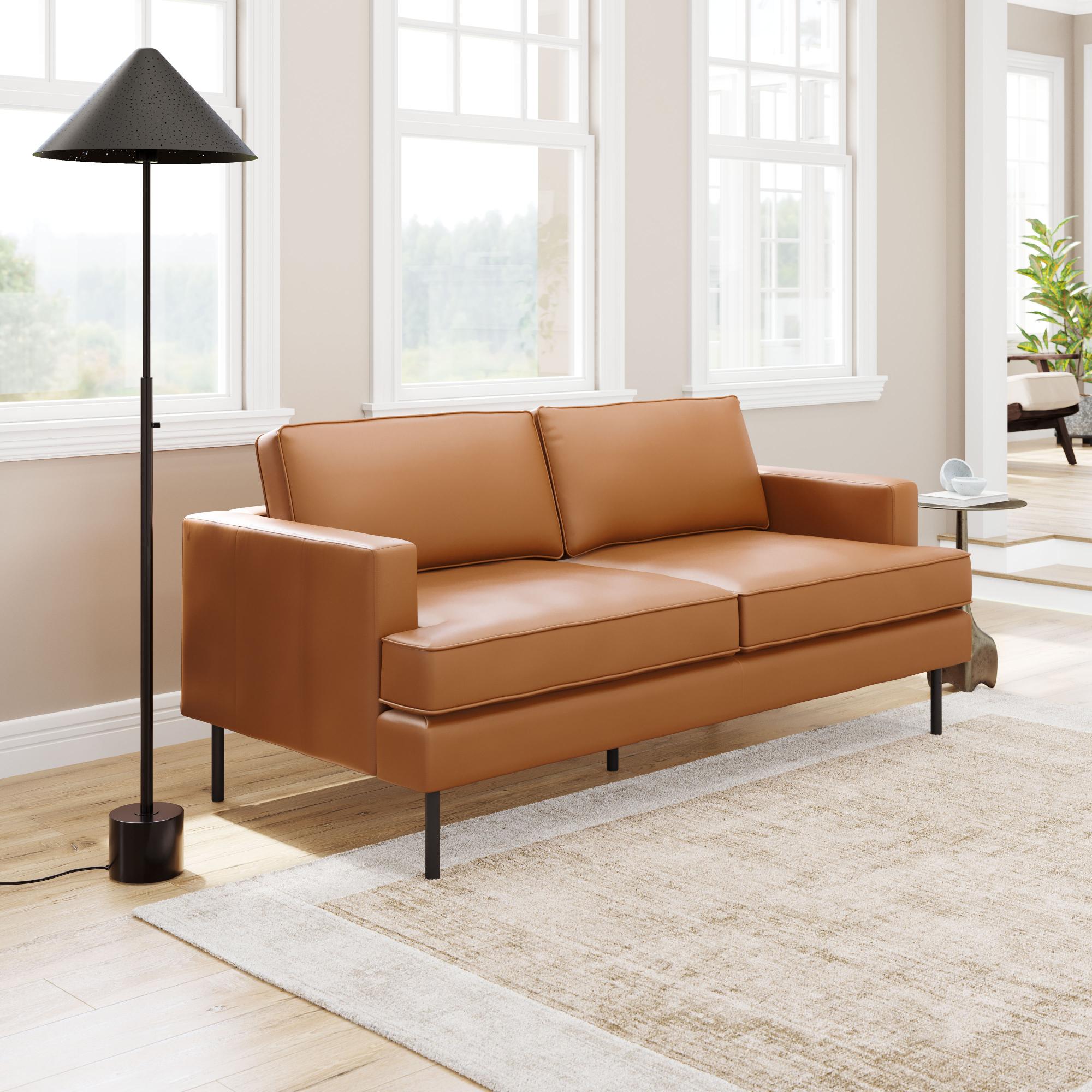 Zuo Modern Decade Sofa in Brown/Vintage Gray