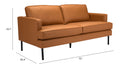 Zuo Modern Decade Sofa in Brown/Vintage Gray