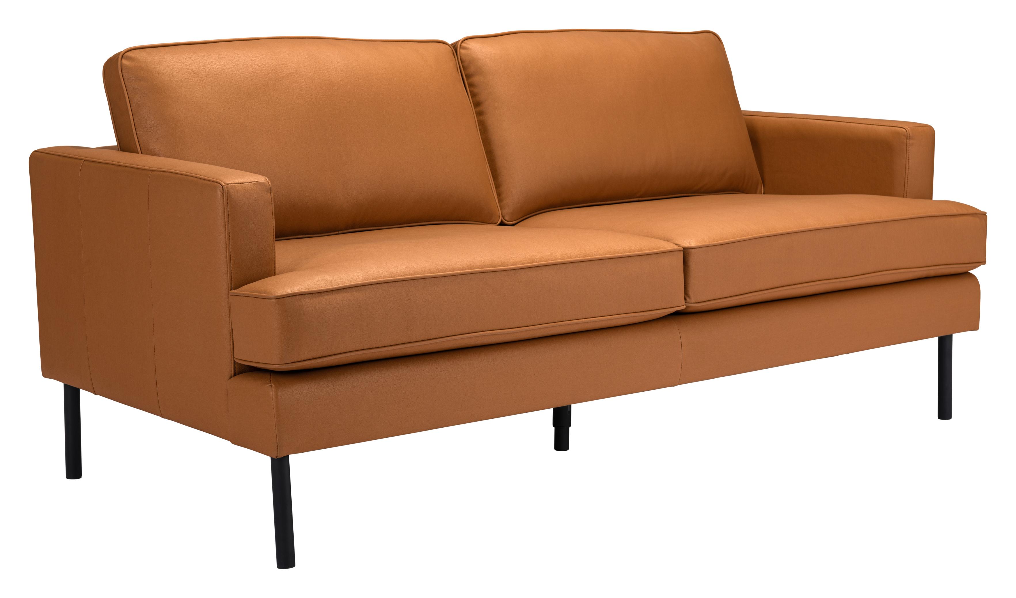Zuo Modern Decade Sofa in Brown/Vintage Gray