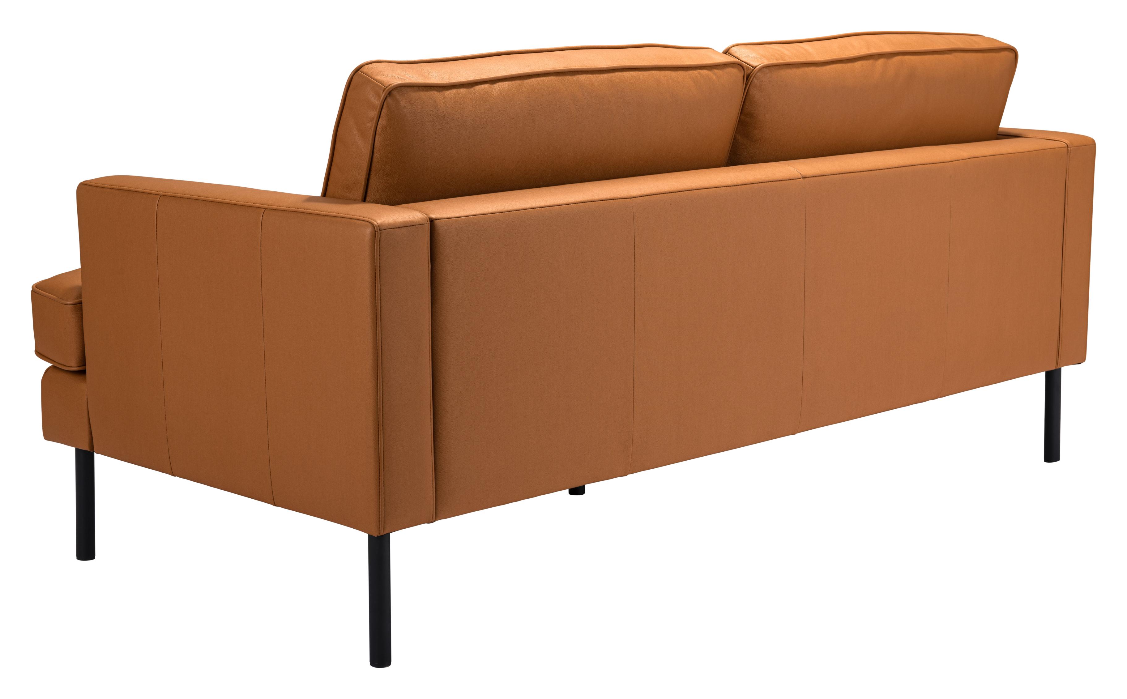 Zuo Modern Decade Sofa in Brown/Vintage Gray