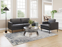 Zuo Modern Decade Sofa in Brown/Vintage Gray