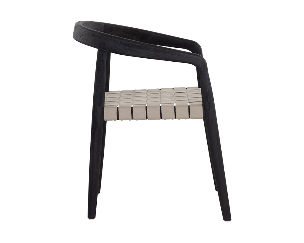 Sunpan Cayman Dining Armchair in Charcoal