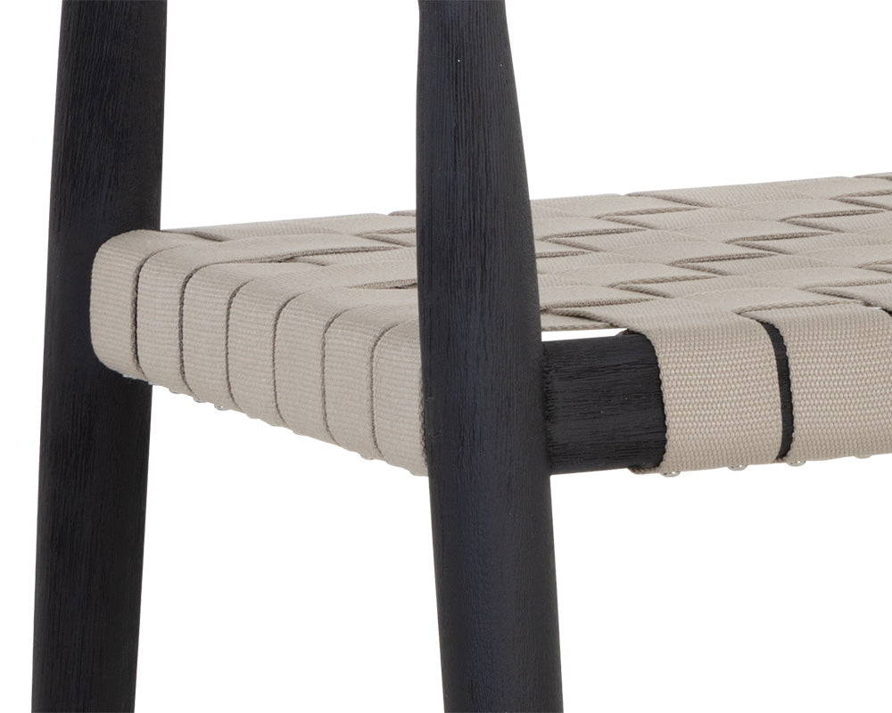 Sunpan Cayman Dining Armchair in Charcoal