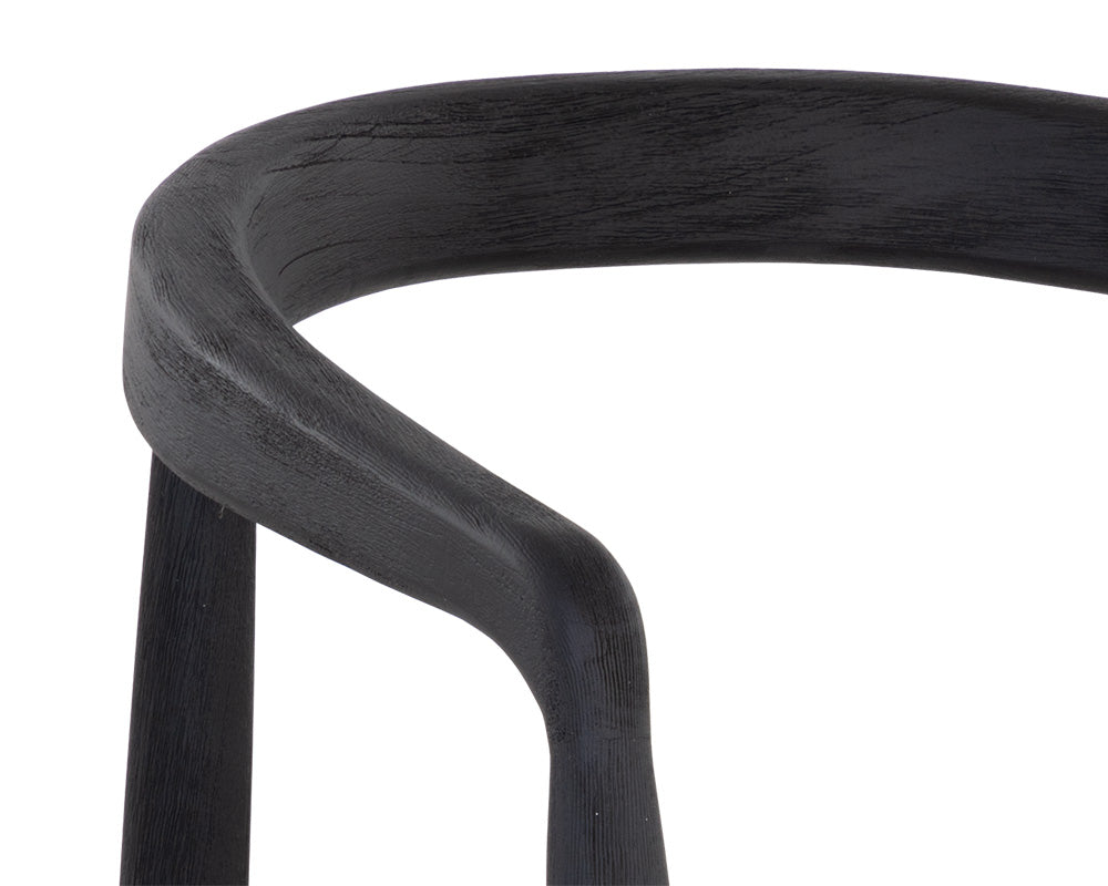 Sunpan Cayman Dining Armchair in Charcoal