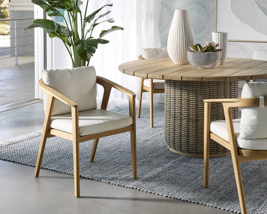Sunpan Coraline Dining Armchair in Palazzo Cream