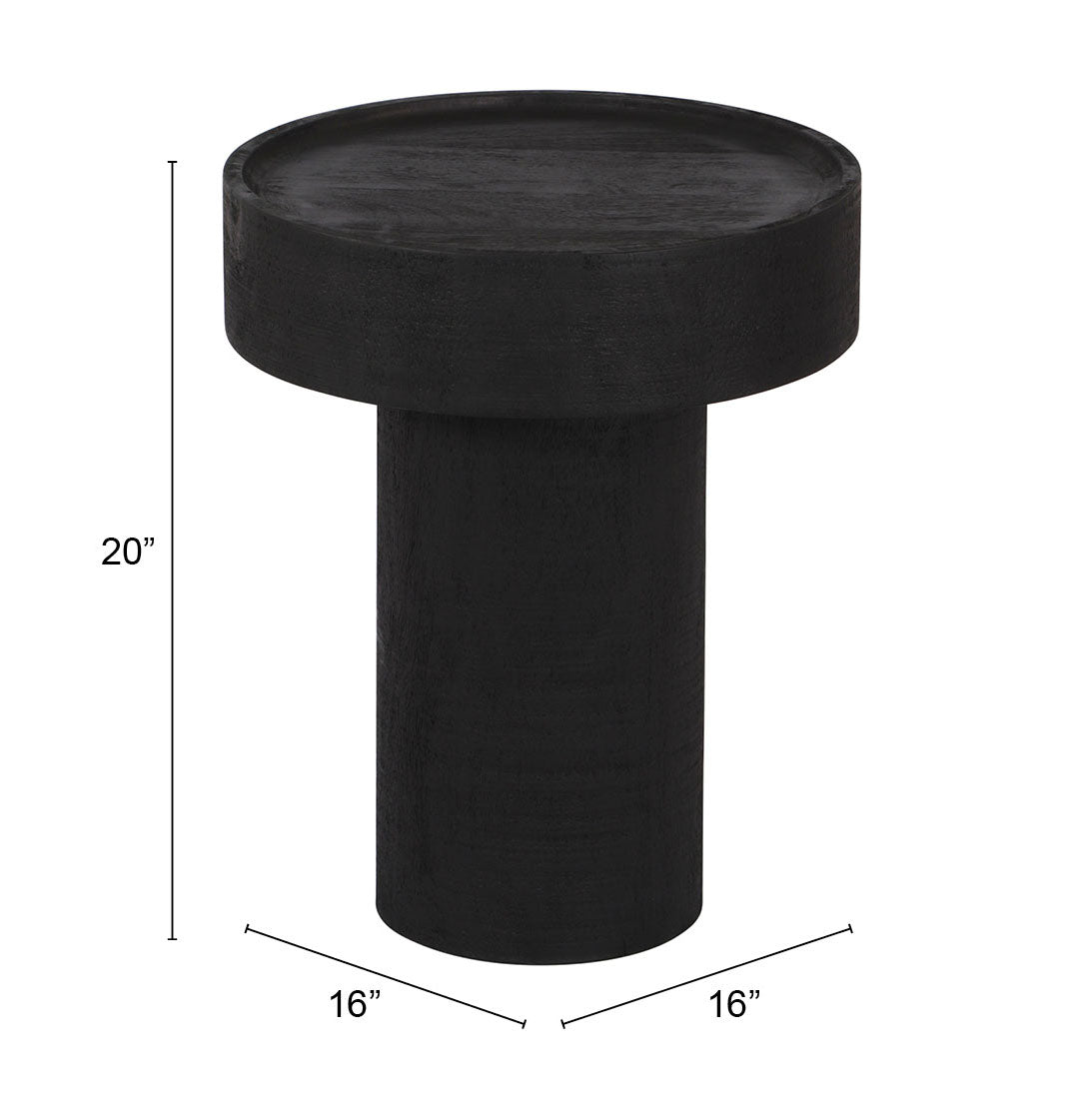 Zuo Modern Watson Side Table in Black